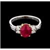 Image 2 : 1.87ct Ruby and Diamond Ring - 18KT Two-Tone Gold