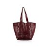Valentino Garavani Rockstud Handle Burgundy Leather Tote Bag