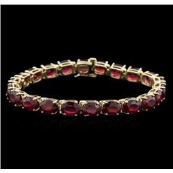 14KT Yellow Gold 33.96ctw Ruby Bracelet