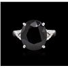 Image 2 : 8.75ct Sapphire and Diamond Ring - 14KT White Gold