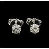 Image 1 : 0.94ctw Diamond Stud Earrings - 14KT White Gold