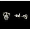 Image 2 : 0.94ctw Diamond Stud Earrings - 14KT White Gold