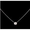 Image 1 : 0.25ct Diamond Necklace - 14KT White Gold
