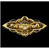 Image 2 : 1.40ctw Diamond Pin - 18KT Yellow Gold