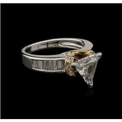 1.56ctw Diamond Ring - 14KT White and Yellow Gold