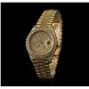 Image 1 : Rolex President 18KT Gold 2.50ctw Diamond DateJust Ladies Watch