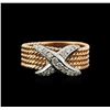 Image 1 : 0.25ctw Diamond Ring - 14KT Two-Tone Gold