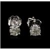 Image 1 : 14KT White Gold 0.72ctw Diamond Stud Earrings