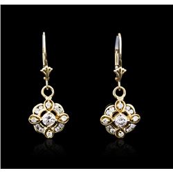 14KT Yellow Gold 0.70ctw Diamond Earrings