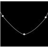 Image 1 : 0.13ctw Diamond Necklace - 14KT White Gold