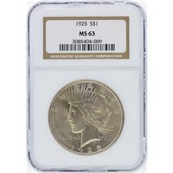 1925 NGC MS63 Peace Silver Dollar