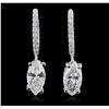 Image 1 : 18KT White Gold 2.54ctw Diamond Earrings