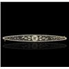 Image 1 : 14KT Two-Tone Gold 0.70ctw Diamond Brooch