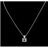 Image 1 : 2.14ct Fancy Black Diamond Pendant With Chain - 14KT White Gold