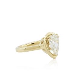 14KT Yellow Gold 1.71ct Pear Cut Diamond Solitaire Ring