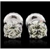 14KT White Gold 1.00ctw Diamond Solitaire Earrings