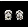 Image 1 : 1.23ctw Diamond Stud Earrings - 14KT White Gold