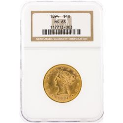 1894 NGC MS63 $10 Liberty Head Eagle Gold Coin