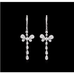 1.90ctw Diamond Earrings - 18KT White Gold