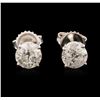 Image 1 : 14KT White Gold 2.03ctw Diamond Stud Earrings