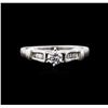 Image 1 : 0.63ctw Diamond Ring - Platinum