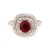 Image 1 : 1.60ct Ruby and Diamond Ring - 14KT Two-Tone Gold