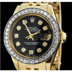 Rolex 18KT Yellow Gold Diamond DateJust Ladies Watch