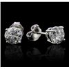 Image 2 : 14KT White Gold 1.85ctw Diamond Stud Earrings