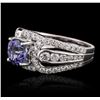 Image 1 : 18KT White Gold 1.60ct Tanzanite and Diamond Ring
