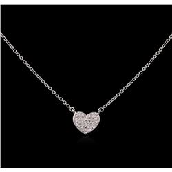 0.13ctw Diamond Necklace - 14KT White Gold