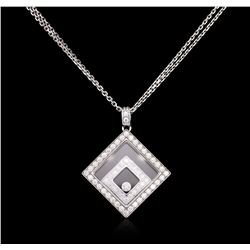 1.25ctw Diamond Pendant With Chain - 18KT White Gold