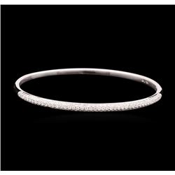 18KT White Gold 1.06ctw Diamond Bangle Bracelet