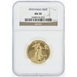 2010 NGC Graded MS70 $25 American Eagle Gold Coin