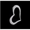 Image 1 : 0.50ctw Diamond Heart Pendant - 14KT White Gold