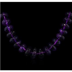 370.00ctw Amethyst Bead Necklace