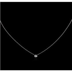 0.11ct Diamond Necklace - 14KT White Gold