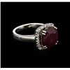 Image 1 : 5.16ct Ruby and Diamond Ring - 14KT White Gold