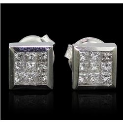 14KT White Gold 0.73ctw Diamond Earrings