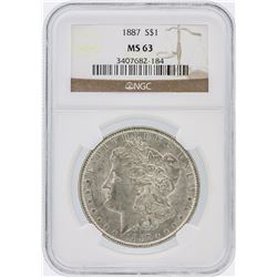 1887 NGC MS63 Morgan Silver Dollar