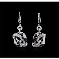 14KT White Gold 0.63ctw Diamond Earrings