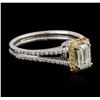 Image 1 : 18KT Two-Tone Gold 0.93ctw Diamond Ring