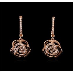 0.40ctw Diamond Earrings - 14KT Rose Gold