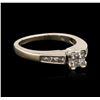 Image 2 : 14KT White Gold 0.45ctw Diamond Ring