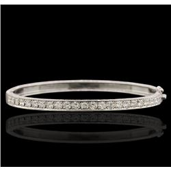 14KT White God 1.31ctw Diamond Bracelet