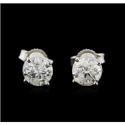 1.59ctw Diamond Stud Earrings - 14KT White Gold