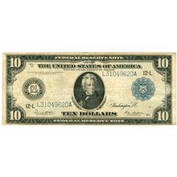 1914 $10 Blue Seal Federal Reserve Note