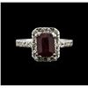 Image 2 : 3.06ct Ruby and Diamond Ring - 14KT White Gold