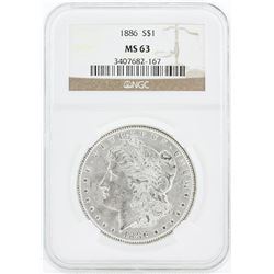 1886 NGC MS63 Morgan Silver Dollar