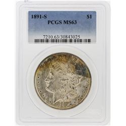 1891-S PCGS MS63 Morgan Silver Dollar