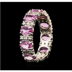 14KT White Gold 1.48ctw Pink Sapphire and Diamond Ring